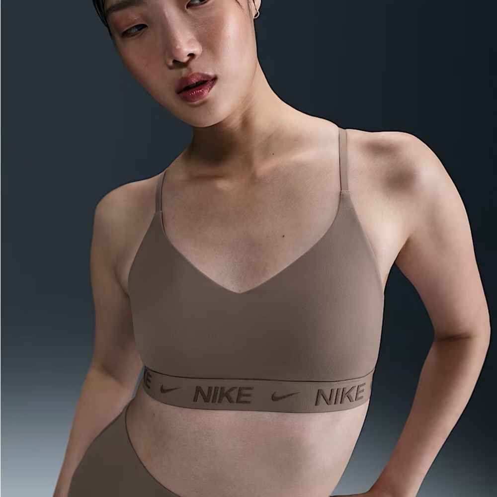 Nike Tan Sports Bra Seamless Design Light Support
